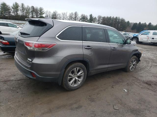 5TDJKRFH2ES051794 - 2014 TOYOTA HIGHLANDER XLE 灰色 照片 3