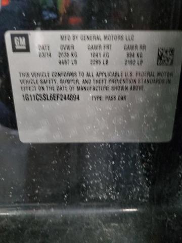 1G11C5SL6EF244894 - 2014 CHEVROLET MALIBU 1LT BLACK photo 13