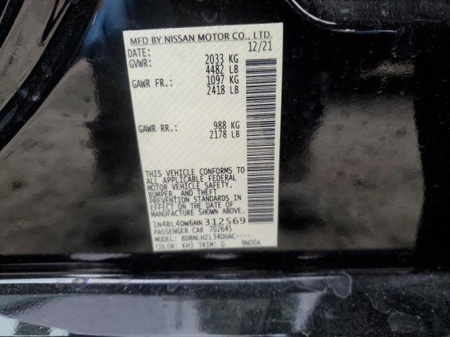 1N4BL4DW6NN312569 - 2022 NISSAN ALTIMA SV BLACK photo 12