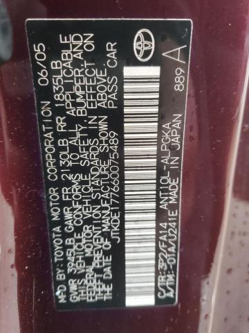 JTKDE177660075489 - 2006 TOYOTA SCION TC 勃艮第红 照片 13