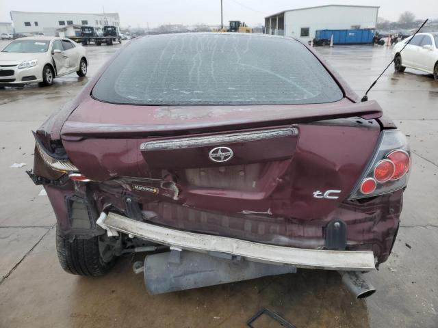 JTKDE177660075489 - 2006 TOYOTA SCION TC BURGUNDY photo 6