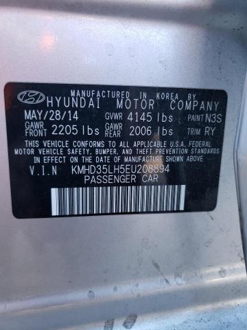 KMHD35LH5EU208894 - 2014 HYUNDAI ELANTRA GT SILVER photo 12