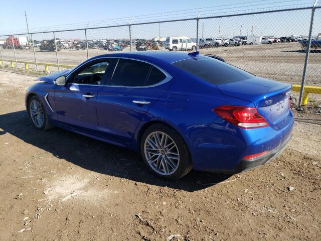 KMTG34LA0MU074908 - 2021 GENESIS G70 ELITE BLUE photo 2