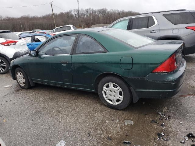 1HGEM21551L056405 - 2001 HONDA CIVIC LX GREEN photo 2