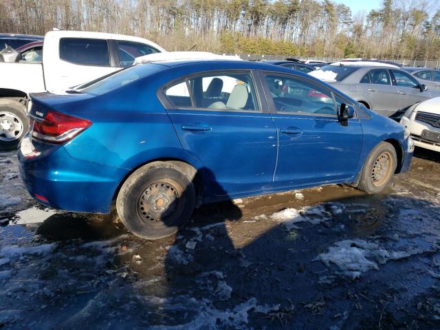 2HGFB2F52EH501009 - 2014 HONDA CIVIC LX BLUE photo 3