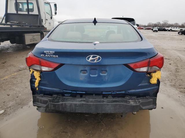 KMHDH4AE6FU426543 - 2015 HYUNDAI ELANTRA SE BLUE photo 6