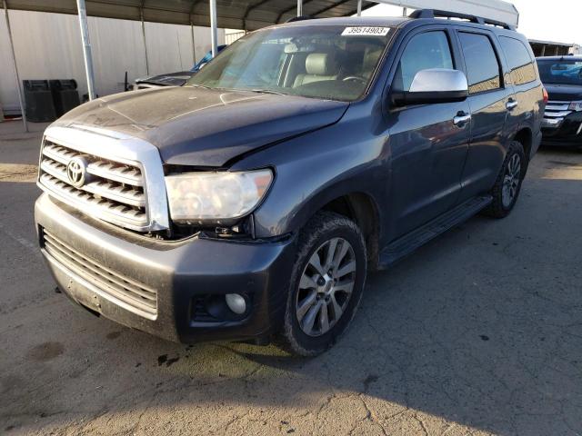 5TDJY5G13CS063927 - 2012 TOYOTA SEQUOIA LIMITED GRAY photo 1