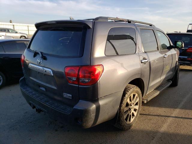 5TDJY5G13CS063927 - 2012 TOYOTA SEQUOIA LIMITED GRAY photo 3