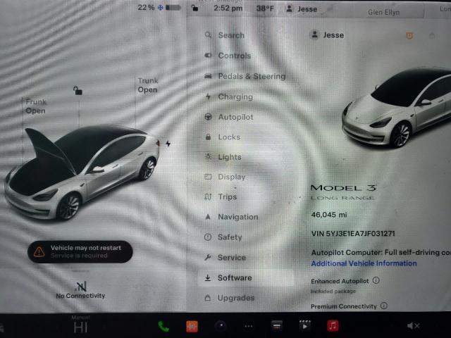 5YJ3E1EA7JF031271 - 2018 TESLA MODEL 3 WHITE photo 9