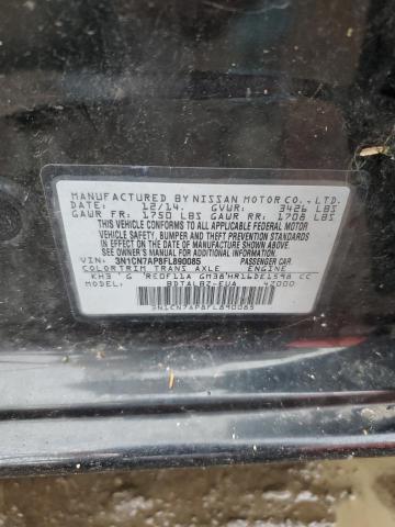 3N1CN7AP8FL890085 - 2015 NISSAN VERSA S BLACK photo 12