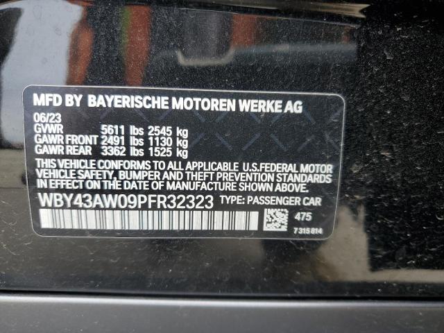 WBY43AW09PFR32323 - 2023 BMW I4 EDRIVE3 BLACK photo 12