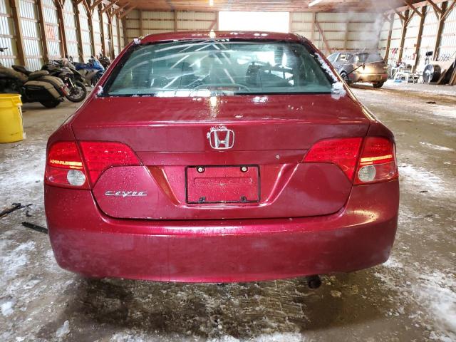 2HGFA16357H012005 - 2007 HONDA CIVIC DX MAROON photo 6