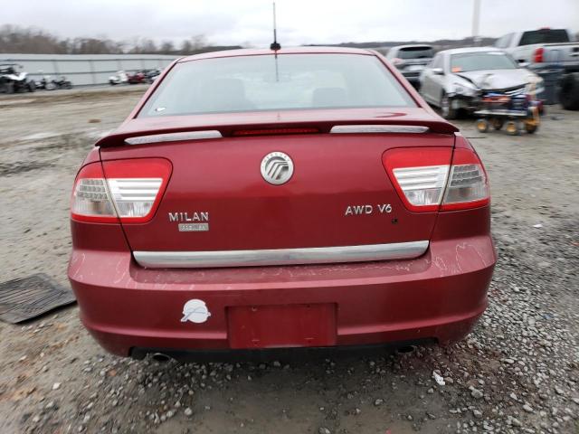 3MEHM02187R639698 - 2007 MERCURY MILAN PREMIER RED photo 6