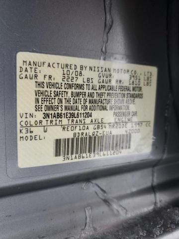 3N1AB61E39L611204 - 2009 NISSAN SENTRA 2.0 GRAY photo 12