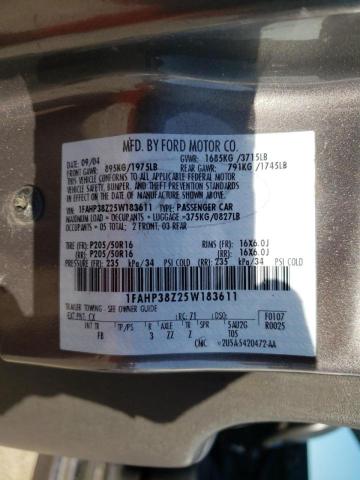 1FAHP38Z25W183611 - 2005 FORD FOCUS ZX4 ST GRAY photo 10