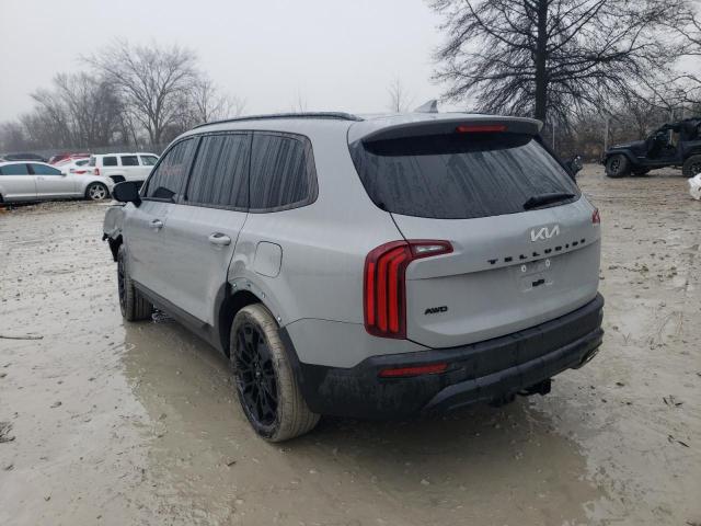 5XYP5DHC6NG311035 - 2022 KIA TELLURIDE SX GRAY photo 2