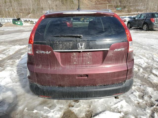 5J6RM4H72EL078297 - 2014 HONDA CR-V EXL BURGUNDY photo 6