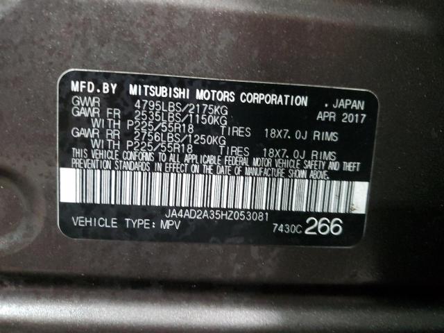 JA4AD2A35HZ053081 - 2017 MITSUBISHI OUTLANDER ES BROWN photo 13