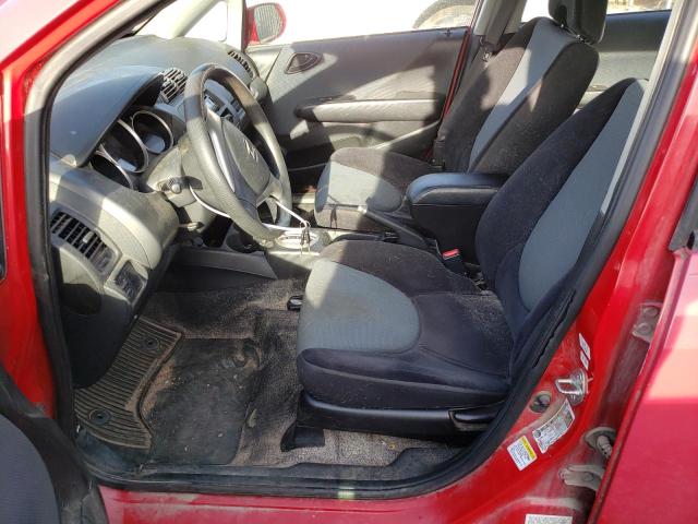 JHMGD38488S018594 - 2008 HONDA FIT RED photo 7