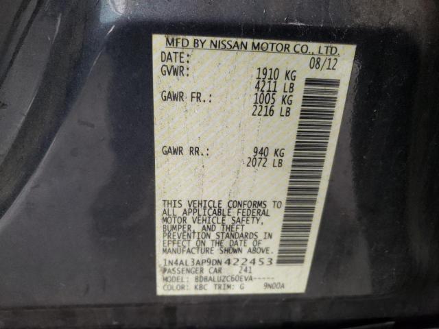 1N4AL3AP9DN422453 - 2013 NISSAN ALTIMA 2.5 GRAY photo 12