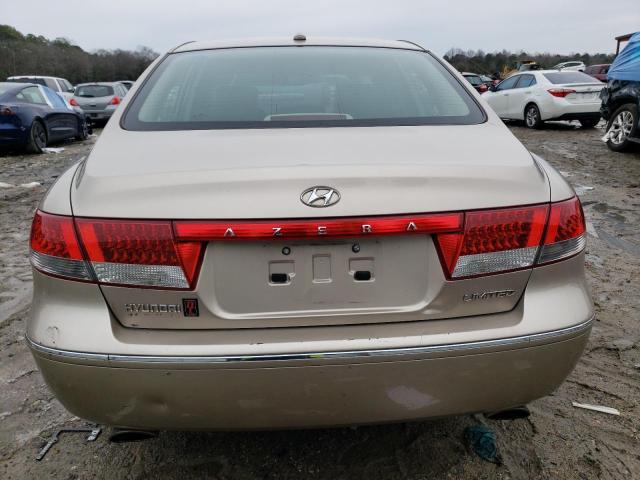 KMHFC46F87A237453 - 2007 HYUNDAI AZERA SE TAN photo 6