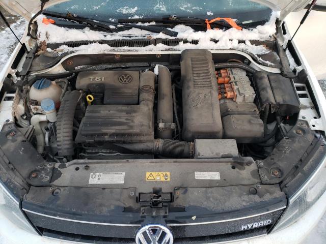 3VW637AJ1DM231832 - 2013 VOLKSWAGEN JETTA HYBRID WHITE photo 11