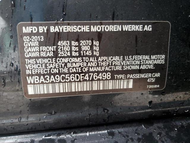 WBA3A9C56DF476498 - 2013 BMW 335 I BLACK photo 12