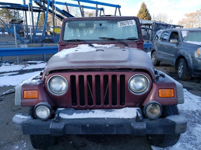 1J4FA49S71P307283 - 2001 JEEP WRANGLER / SPORT MAROON photo 5