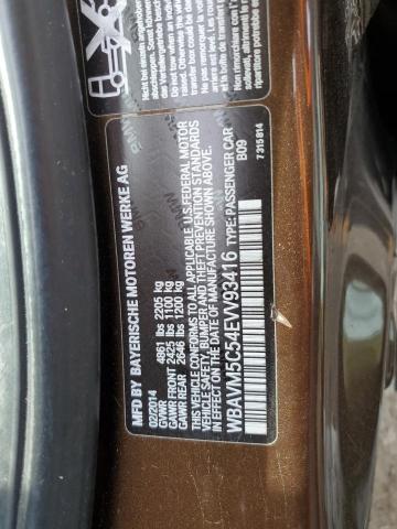 WBAVM5C54EVV93416 - 2014 BMW X1 XDRIVE35I BROWN photo 12