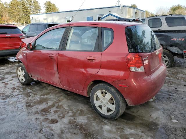 KL1TD66668B266243 - 2008 CHEVROLET AVEO BASE RED photo 2