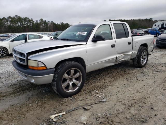 1D7HL38N74S506811 - 2004 DODGE DAKOTA QUAD SPORT SILVER photo 1