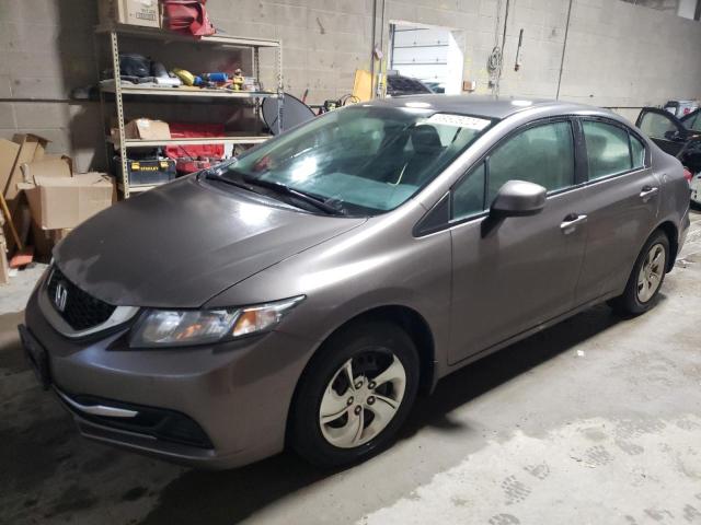 19XFB2F5XDE073330 - 2013 HONDA CIVIC LX GRAY photo 1