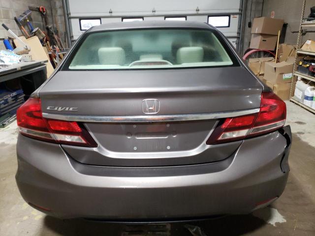 19XFB2F5XDE073330 - 2013 HONDA CIVIC LX GRAY photo 6