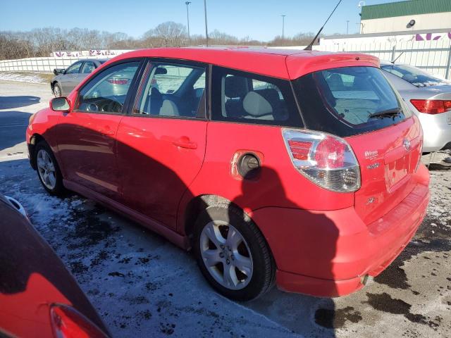 2T1KR30E28C705637 - 2008 TOYOTA COROLLA MA XR RED photo 2