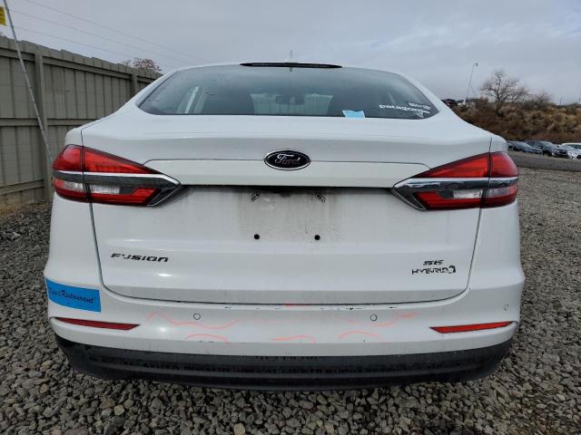 3FA6P0LU7KR261722 - 2019 FORD FUSION SE WHITE photo 6