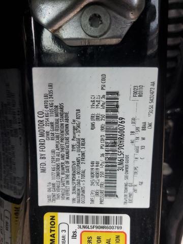 3LN6L5F90HR600769 - 2017 LINCOLN MKZ RESERVE შავი ფოტო 12