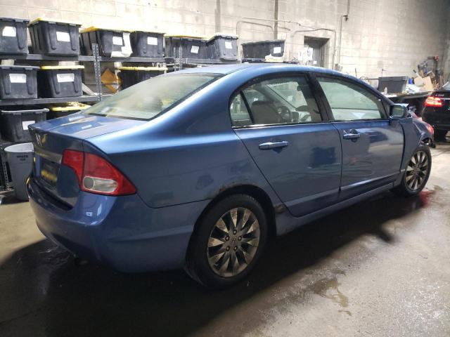 2HGFA16809H345484 - 2009 HONDA CIVIC EX BLUE photo 3