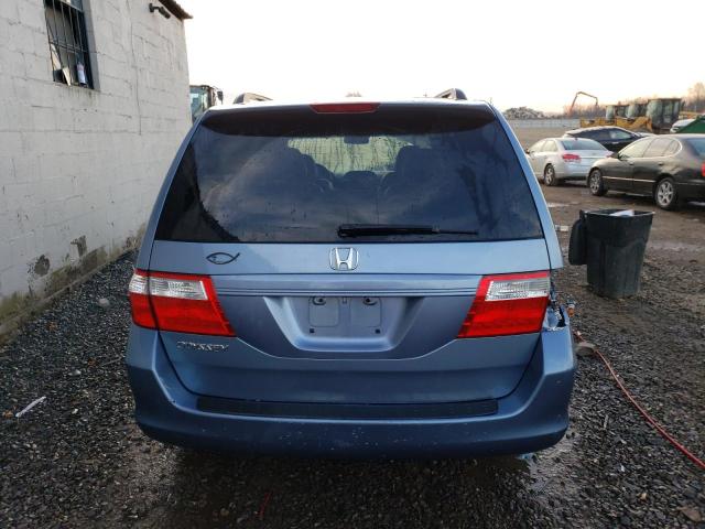 5FNRL38717B110942 - 2007 HONDA ODYSSEY EXL BLUE photo 6