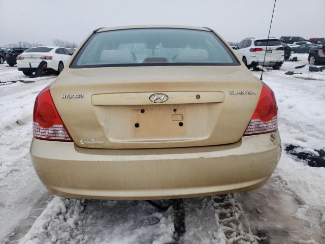 KMHDN46D34U725607 - 2004 HYUNDAI ELANTRA GLS GOLD photo 6