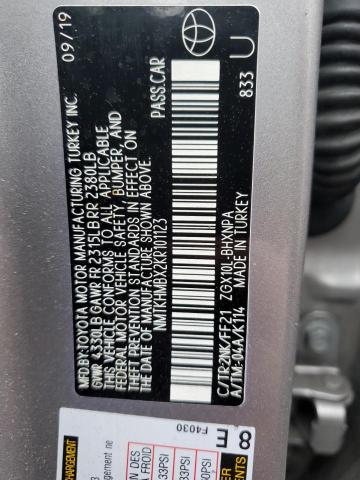 NMTKHMBX2KR101123 - 2019 TOYOTA C-HR XLE GRAY photo 12