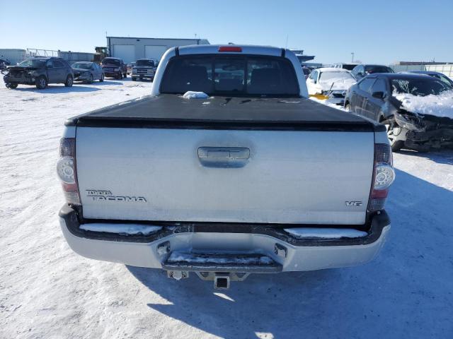 3TMMU4FNXBM027643 - 2011 TOYOTA TACOMA DOUBLE CAB LONG BED SILVER photo 6