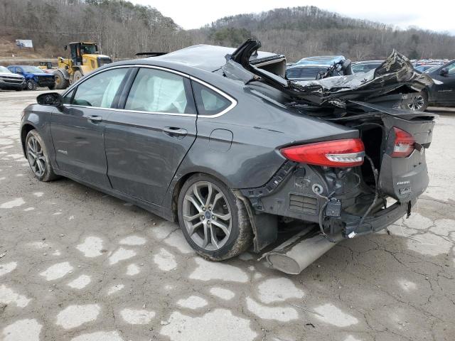 3FA6P0RU8KR244113 - 2019 FORD FUSION TITANIUM GRAY photo 2