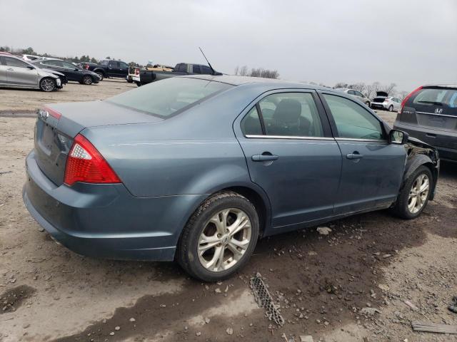 3FAHP0HAXCR276031 - 2012 FORD FUSION SE BLUE photo 3