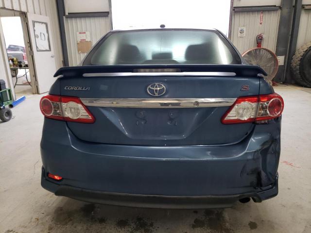 5YFBU4EE4DP111526 - 2013 TOYOTA COROLLA BASE BLUE photo 6