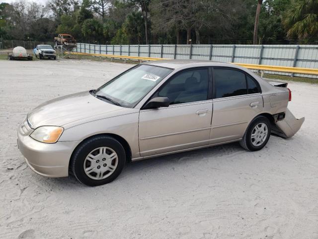 1HGES16562L049344 - 2002 HONDA CIVIC LX TAN photo 1