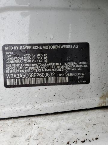 WBA3A5C58EP600632 - 2014 BMW 328 I WHITE photo 12