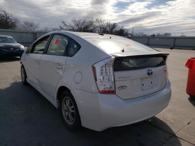 JTDKN3DU3B1376987 - 2011 TOYOTA PRIUS WHITE photo 3