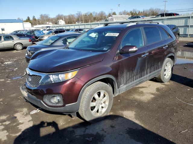 5XYKTDA29CG297548 - 2012 KIA SORENTO BASE BURGUNDY photo 1