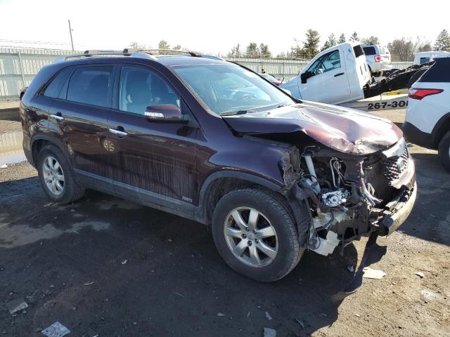 5XYKTDA29CG297548 - 2012 KIA SORENTO BASE BURGUNDY photo 4