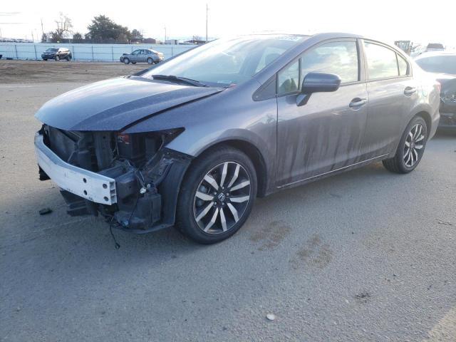 2HGFB2F94FH539202 - 2015 HONDA CIVIC EXL GRAY photo 1